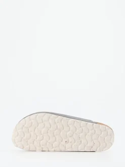 Thies – Pantolette aus Veloursleder in Grau