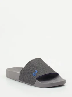 Thies – Slides aus Textil mit EVA-Fußbett in Grau