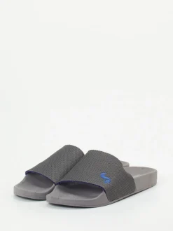 Thies – Slides aus Textil mit EVA-Fußbett in Grau