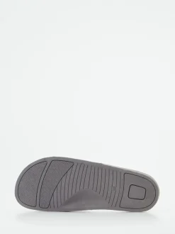 Thies – Slides aus Textil mit EVA-Fußbett in Grau