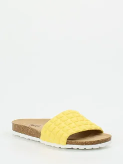 Thies – Slides aus Textil in Pastellgelb