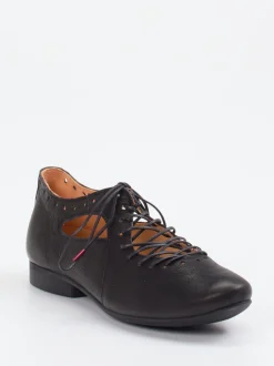Think – Ballerinas aus Kalbleder Schwarz