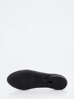 Think – Ballerinas aus Kalbleder Schwarz
