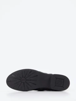 Think – Biker-Stiefelette aus Leder in Schwarz
