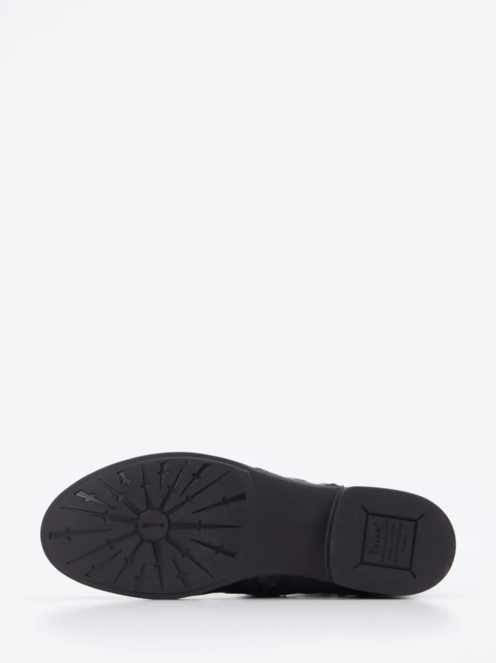 Think – Biker-Stiefelette aus Leder in Schwarz