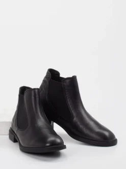 Think – Chelsea Stiefelette aus Kalbleder schwarz