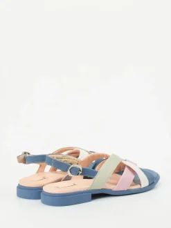 Think – Riemchensandalen aus Kalbleder in Pastell