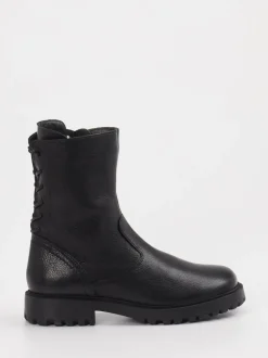 Think – Schnür-Boots aus Leder schwarz