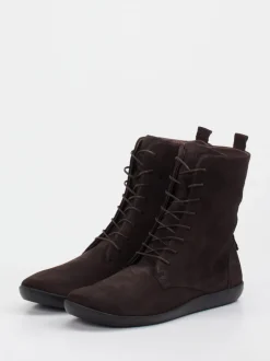 Think – Schnürboots aus Veloursleder Dunkelbraun