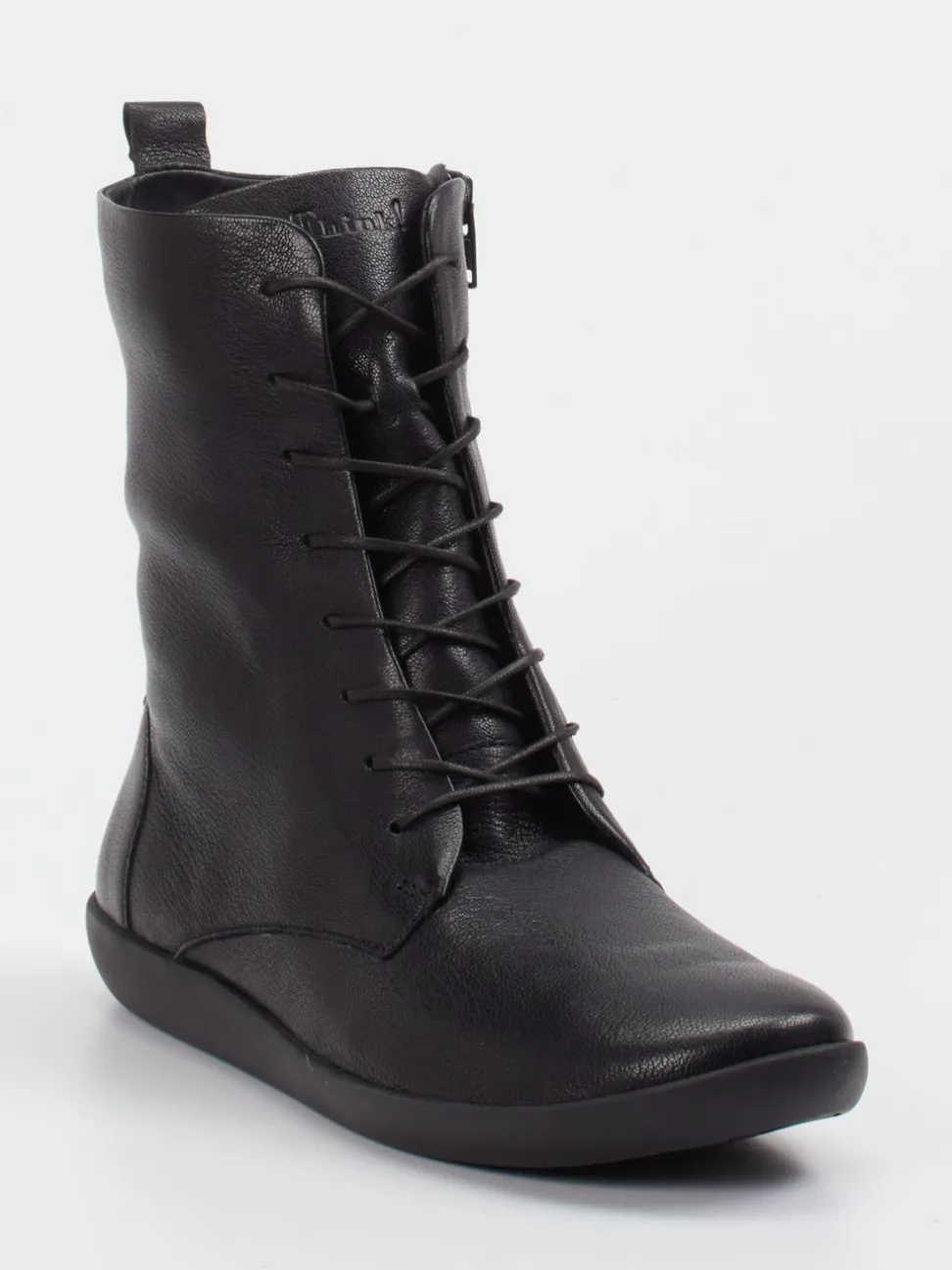 Think – Schnür-Boots aus Ziegenleder schwarz