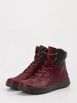Think – Schnürboots aus Ziegenleder in Bordeauxrot