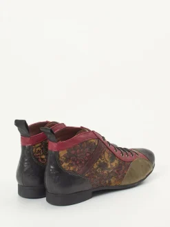 Think – Schnürstiefelette aus geprägtem Leder Multi