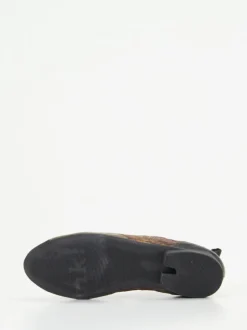 Think – Schnürstiefelette aus geprägtem Leder Multi
