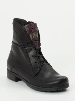 Think – Schnürstiefelette aus Ziegenleder Schwarz