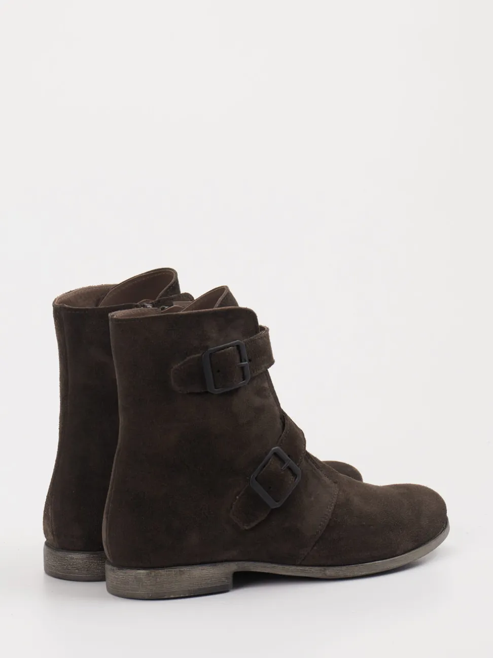 Think – Stiefelette aus Veloursleder Dunkelbraun
