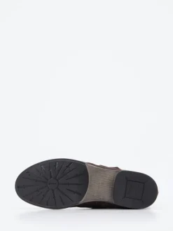 Think – Stiefelette aus Veloursleder Dunkelbraun