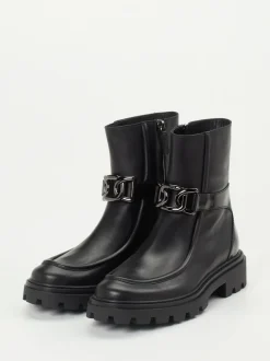 Tod's – Biker-Stiefelette aus Kalbleder Schwarz