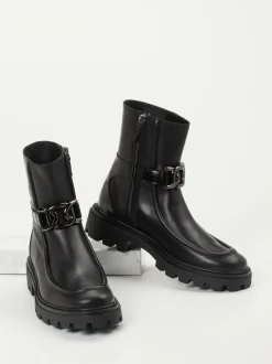 Tod's – Biker-Stiefelette aus Kalbleder Schwarz