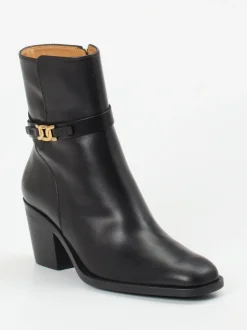 Tod's – Blockabsatz-Stiefeletten aus Kalbleder Schwarz