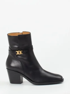 Tod's – Blockabsatz-Stiefeletten aus Kalbleder Schwarz