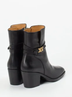 Tod's – Blockabsatz-Stiefeletten aus Kalbleder Schwarz