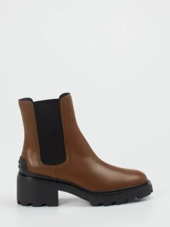 Tod's – Chelsea Boots aus Kalbleder in Braun