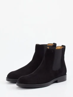 Tod's – Chelsea Boots aus Veloursleder Schwarz