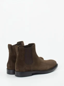 Tod's – Chelsea Boots aus Veloursleder dunkelbraun