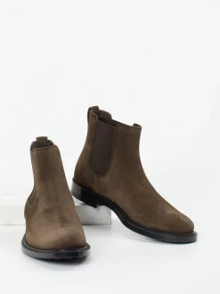 Tod's – Chelsea Boots aus Veloursleder dunkelbraun