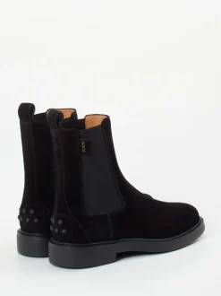 Tod's – Chelsea Boots aus Veloursleder schwarz