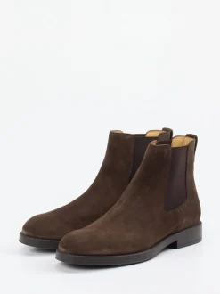Tod's – Chelsea Boots aus Veloursleder Dunkelbraun