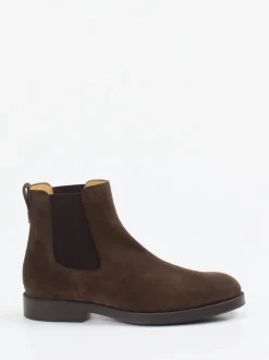 Tod's – Chelsea Boots aus Veloursleder Dunkelbraun