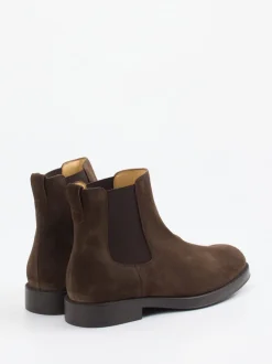 Tod's – Chelsea Boots aus Veloursleder Dunkelbraun