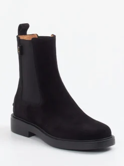 Tod's – Chelsea Boots aus Veloursleder schwarz