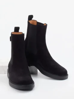 Tod's – Chelsea Boots aus Veloursleder schwarz