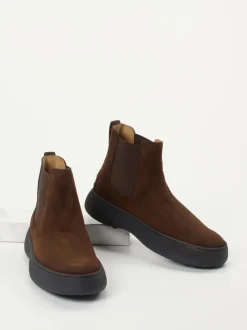 Tod's – Chelsea Boots aus Veloursleder schokobraun