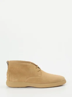Tod's – Desert Boots aus Veloursleder sandbeige