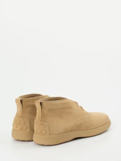 Tod's – Desert Boots aus Veloursleder sandbeige