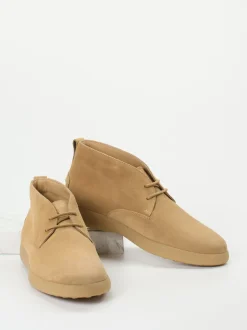 Tod's – Desert Boots aus Veloursleder sandbeige
