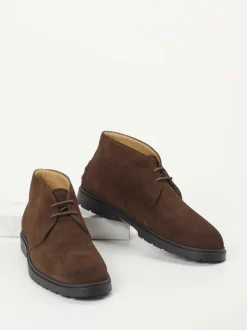 Tod's – Desert Boots aus Veloursleder Dunkelbraun