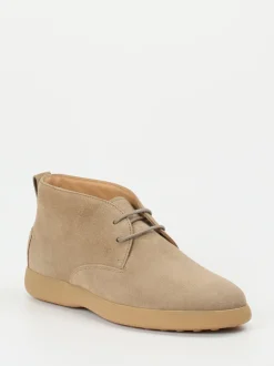 Tod's – Desert Boots aus Veloursleder sandbeige