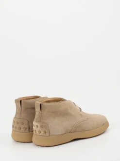 Tod's – Desert Boots aus Veloursleder sandbeige