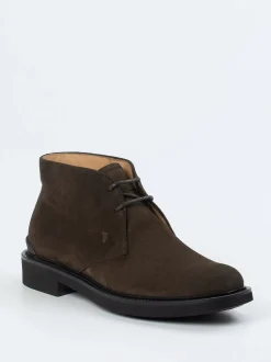 Tod's – Desert Boots aus Veloursleder Dunkelbraun