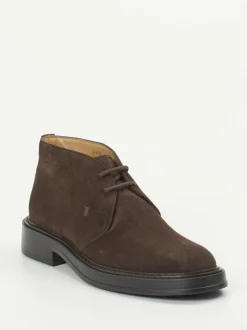 Tod's – Desert Boots aus Veloursleder Dunkelbraun
