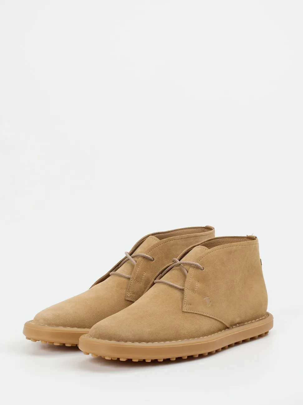 Tod's – Desert Boots aus Veloursleder beige
