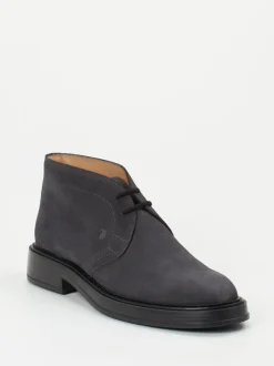 Tod's – Desert Boots aus Veloursleder anthrazit