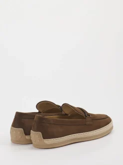 Tod's – Espadrille-Loafer aus Leder in Braun