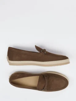 Tod's – Espadrille-Loafer aus Leder in Braun