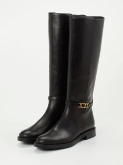 Tod's – Kniehohe Stiefel aus Kalbleder schwarz