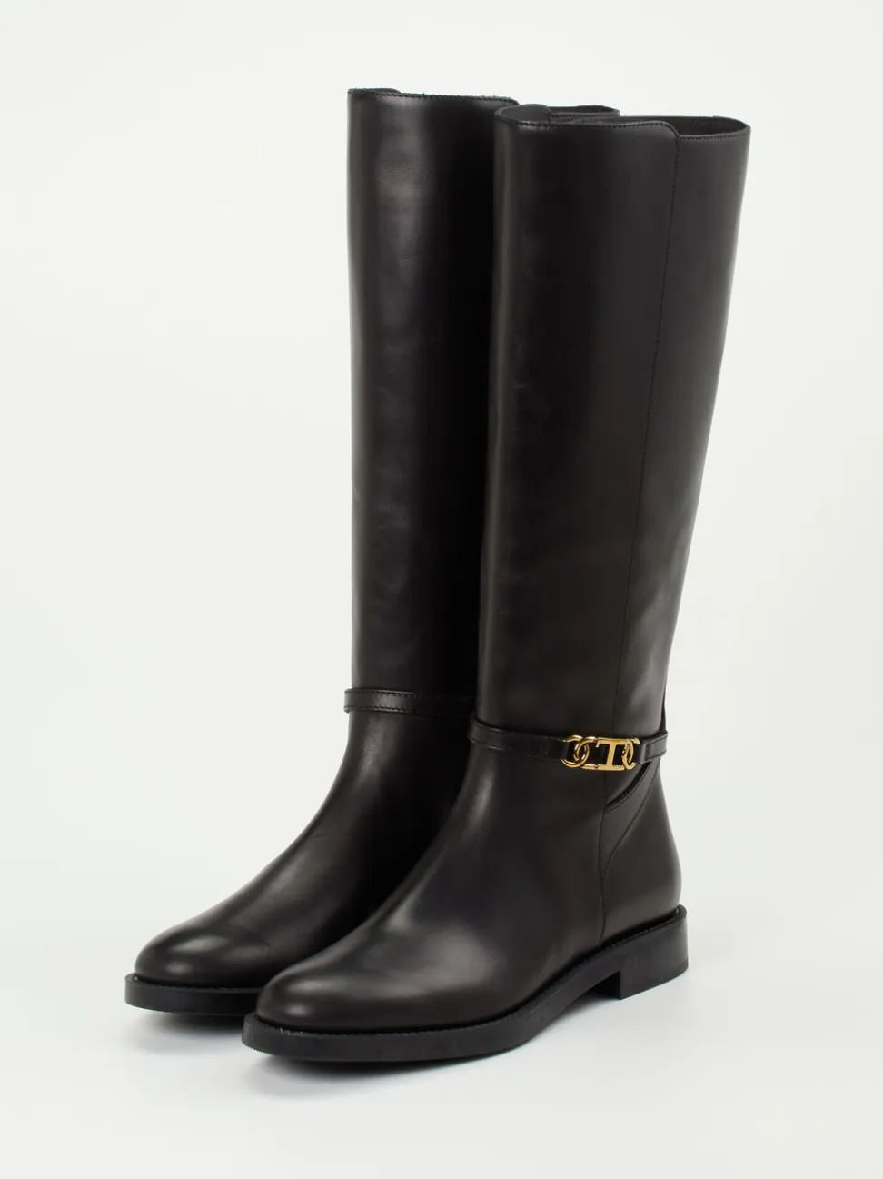 Tod's – Kniehohe Stiefel aus Kalbleder schwarz